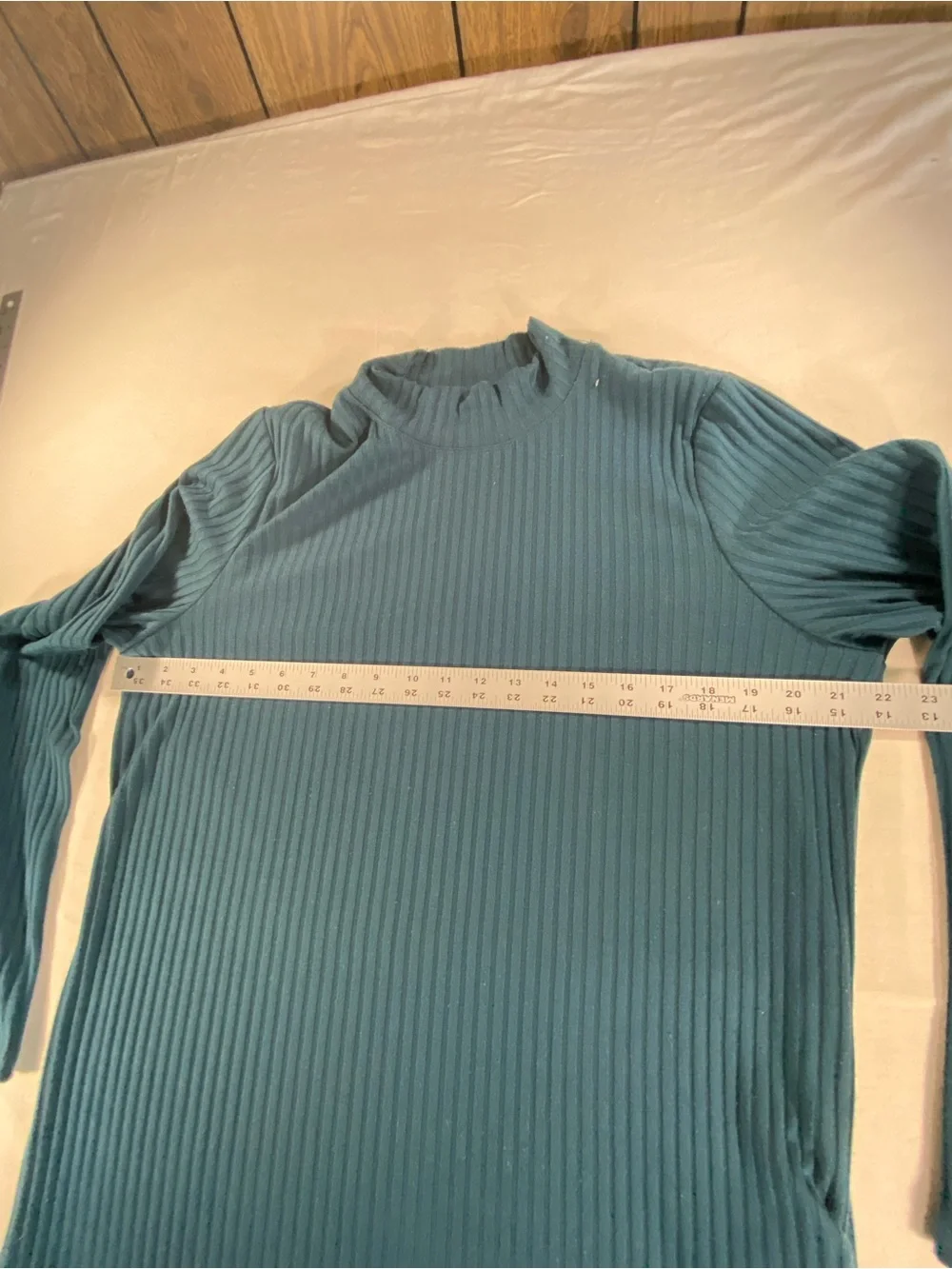 D & Co Teal Green Ribbed Women’s Ladies XL Top Sweater